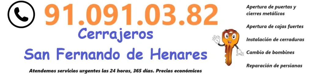 Cerrajeros San Fernando de Henares 24 horas